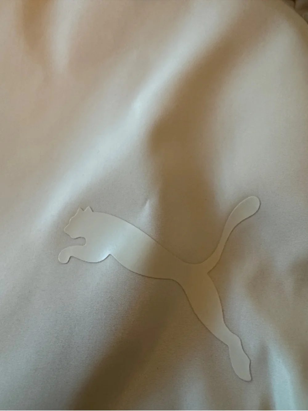 Puma Cream Quilted Tote Bag with Front Zip Pocket